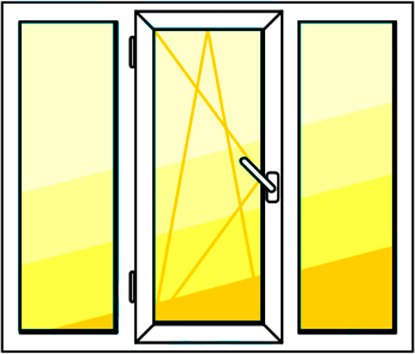 трехстворчатое окно 