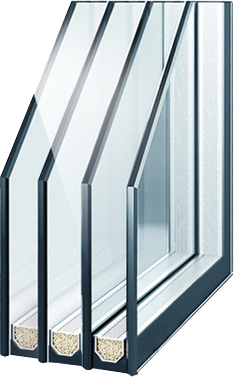 стеклопакет трёхкамерный